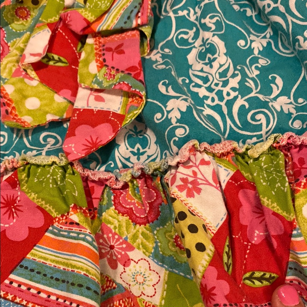 Colorful Floral Ruffle Dress - Picture 4 of 5
